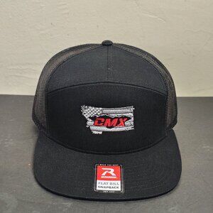 CMX Snowbikes Hat Cap Snap Back Black Panel Embroidered Montana Logo Winter Spor